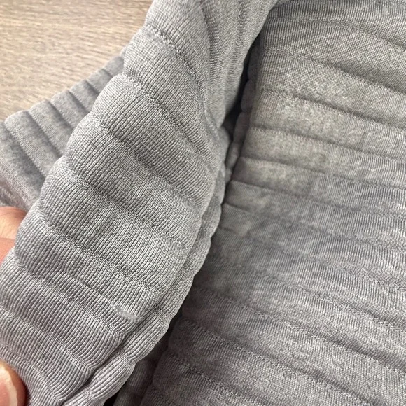 LL Bean Womens Airlight Knit Pullover Gray Quarter Snap Sweatshirt Size M Light - Picture 11 of 11